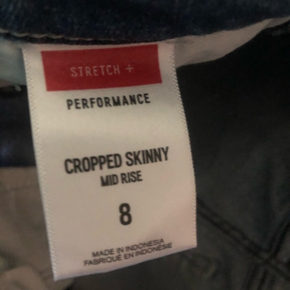 Women’s Express Light Wash Jeans Size 8 Cropped Skinny Performances - Picture 8 of 10